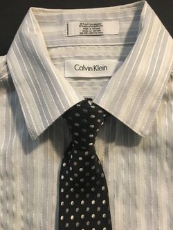 Boys “Calvin Klein” Suit Dress Shirt & Tie    