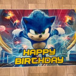 Sonic Birthday Party Declarations