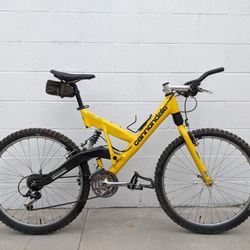 Cannondale Super V Carbon 900 Vintage FS MTB Retro Speed Yellow