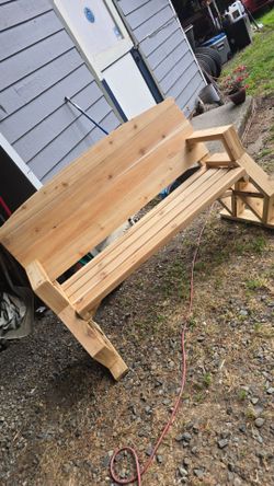 Special wooden bench for two people