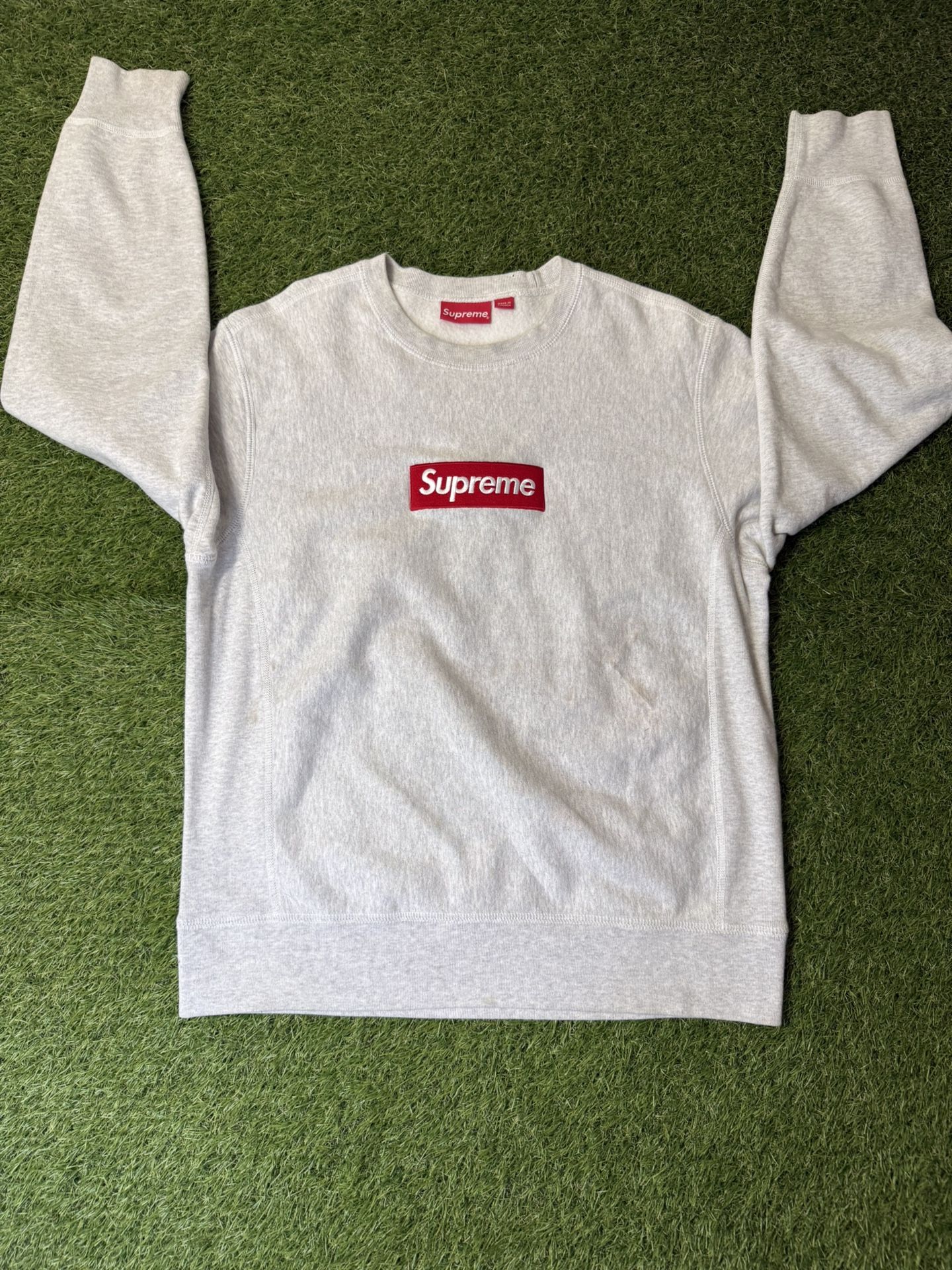 Size M - Supreme Box Logo Crewneck Ash Grey