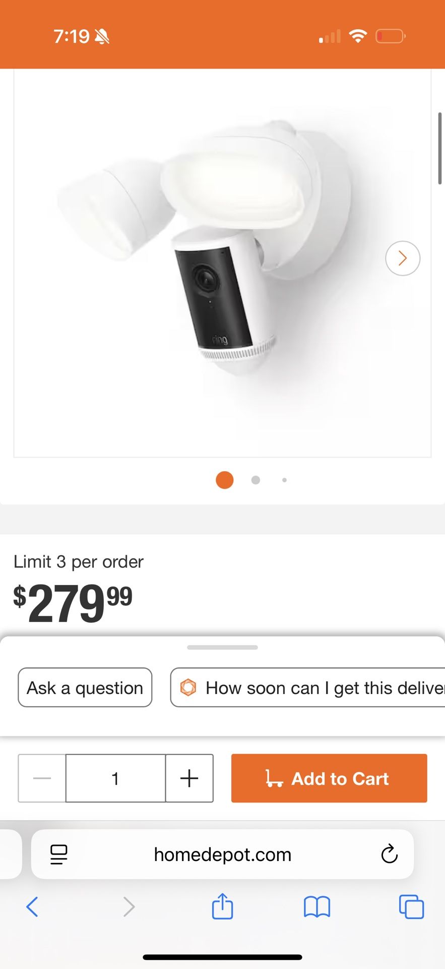 Pro Floodlight Camera Ring 2nd Generation