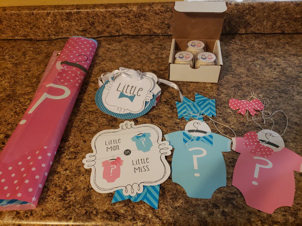 Gender Reveal Bath Bombs &Party Decor