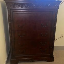 Solid Wood Handcrafted Five Drawer Dresser