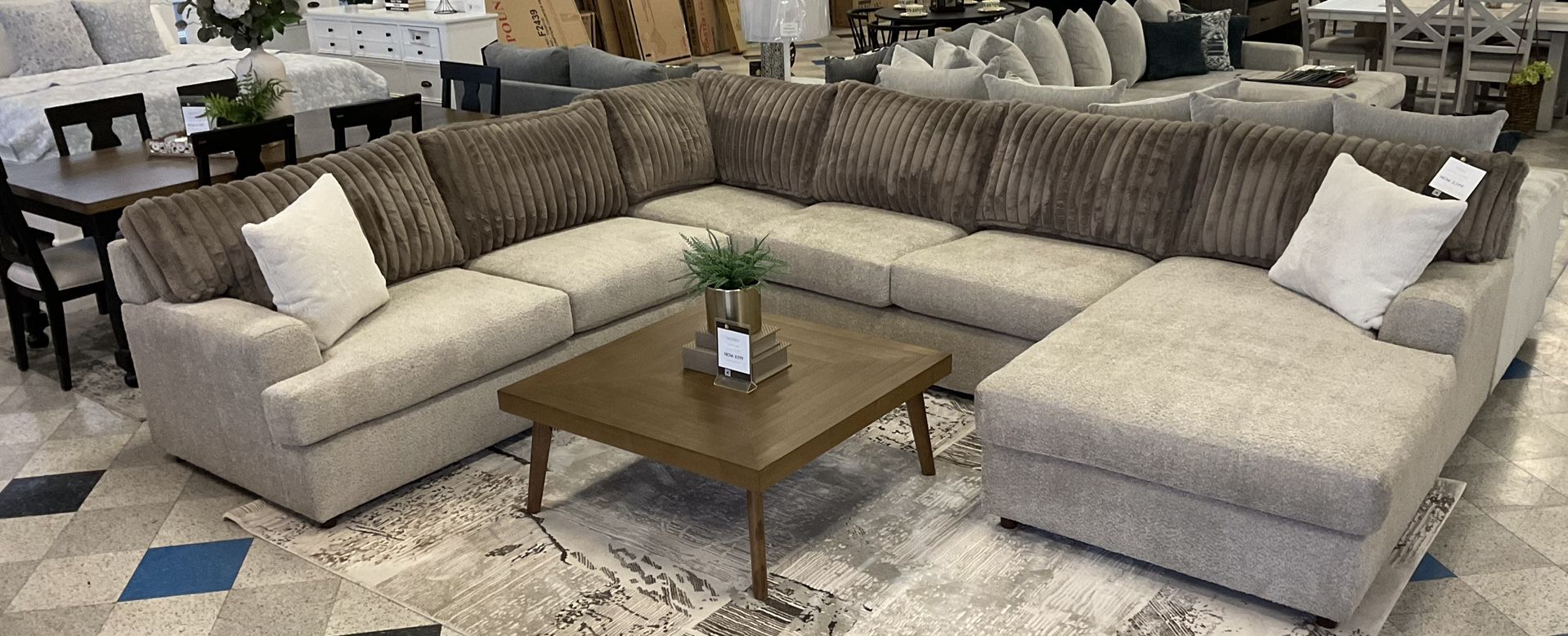Customizable Sectional  With Chaise ONLY $2,499 Ebenezer Furniture (contact info removed)