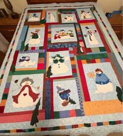 Snowman Quilt: all flakes welcome