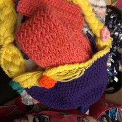 Braid Hat, Scarf And Mitt Set