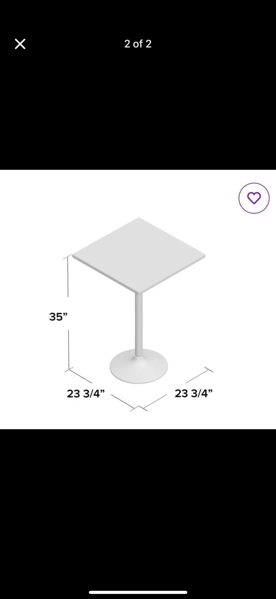 Black belly top Table