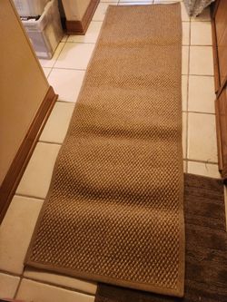 Gently Used Calvin Klein Safavieh Natural Fiber Collection Bordered Runner Rug 26 1/2" x 88"