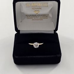 14kt Yellow Gold Diamond Engagement Ring (Size 7)