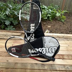 2 Wilson Oversize Tennis Rackets, $45