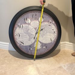 World atlas Large Wall Clock