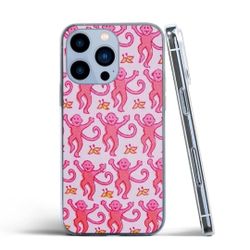 Compatible with iPhone 15 Pure Case Monkeys Roller Pure Clear Funny Cute Accessories Rabbit Charm