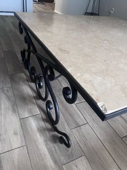 Travertine table 60x60