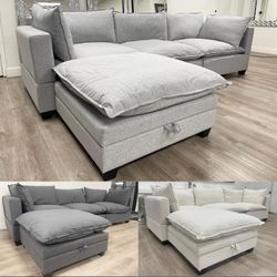 NEW MODULAR SECTIONAL WITH STORAGE OTTOMAN AND FREE DELIVERY 