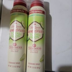 Old Spice GentleMan's Blend Total Body Deodorant for Men, Cucumber + Avocado Aluminum Free Spray (3.5 oz) For $9 Each/cada Uno