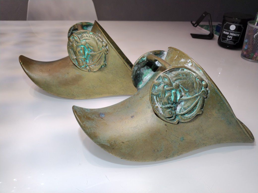 Antique 1800's conquistador thick bronze/brass horse boot stirrup
