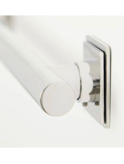 28” Designer Straight Shower Grab Bar, Square Flanges, Polished Finish