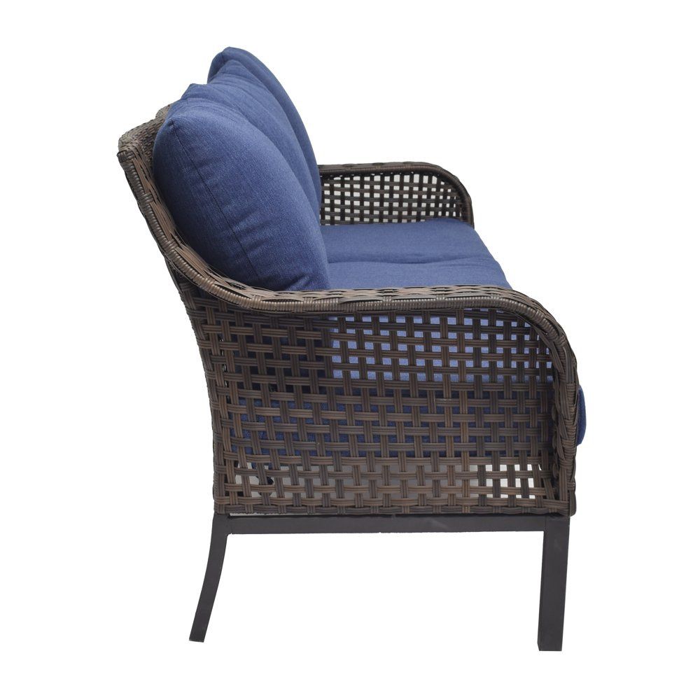 Mainstays Tuscany Ridge Outdoor Sofa, Blue Blue - Main Image