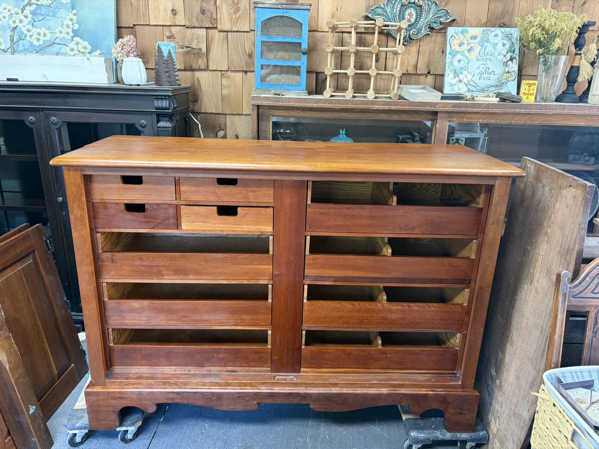 Fabulous, Large Solid Teak Dresser Island Or Tv Stand