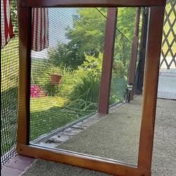 50’s  heavy maple mirror. “Famous Reproductions of Old New England Furniture “ QUALITY!