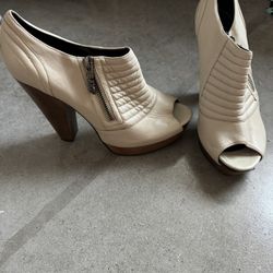 $25- Miss sixty Leather Wood Heels - Size 39