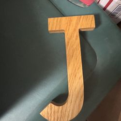 Wooden Letter J