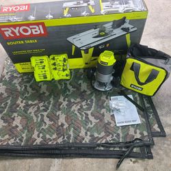 New Ryobi Router, Router Table, and Router Bits Bundle