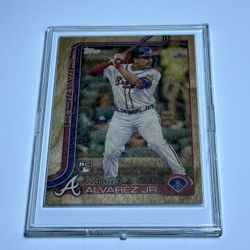 2025 Topps Series 1 Nacho Alvarez Jr. RC Wood Parallel SSP 