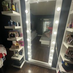Vanity Mirror With Shelves 