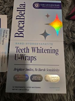 New BocaBella Nano-Hydroxyapatite Teeth Whitening U-Wraps