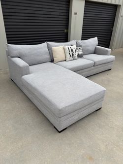 Left Facing Modern Light Grey Sectional.$649 OBO