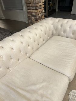 Cream Tufted Sofa