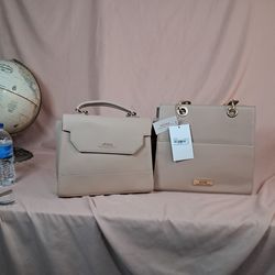 Tina Turk  Blush Double Handled Tote W/Front Slip Pocket