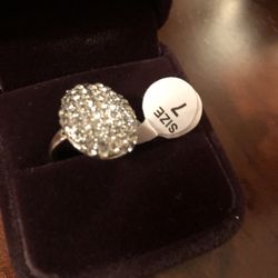 Silver stainless Steel ring size 7