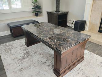 4-Piece Coffee Table Set – Solid Wood & Marble-Style Tops – Excellent Condition