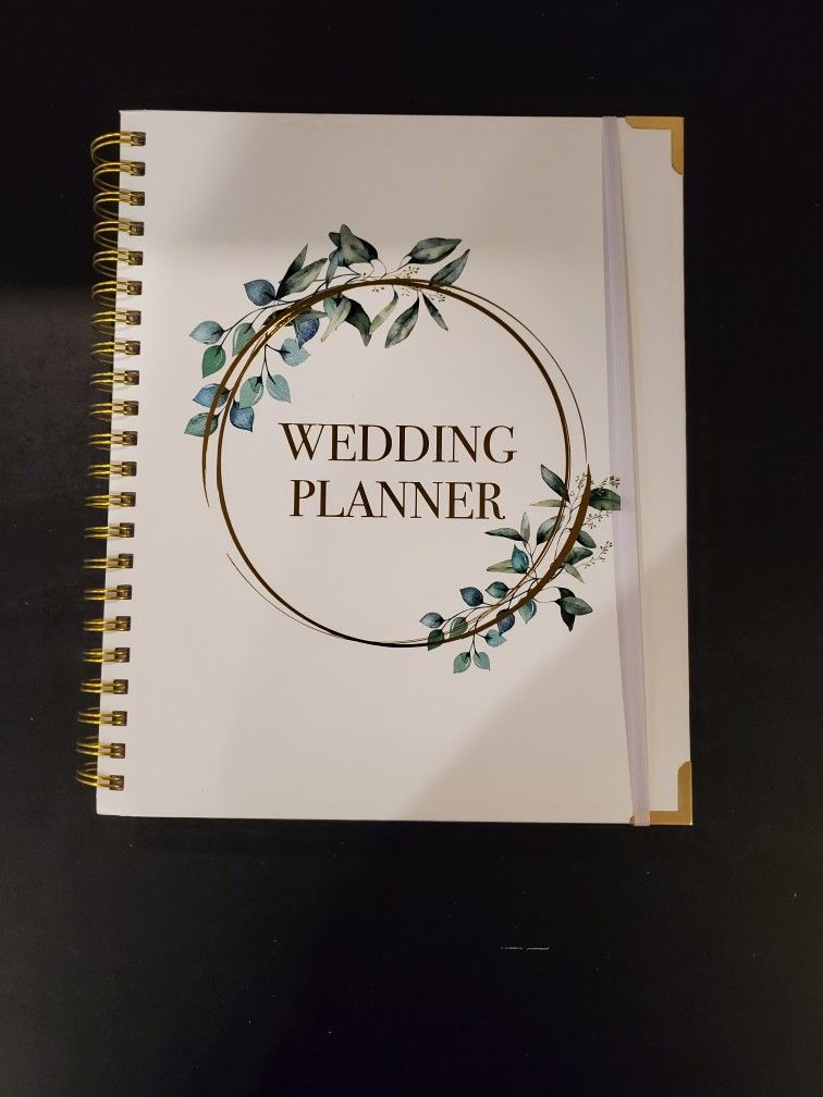 Brand New! Luxury Eucalyptus & Gold Hardcover Wedding Planner & Organizer (Spiral Bound)
