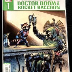DOCTOR DOOM & ROCKET RACCOON #1 - GARY FRANK MAIN COVER - NM