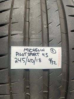 Pair of Michelin 245/40/18 Pilot Sport 4S TREAD 9/32s