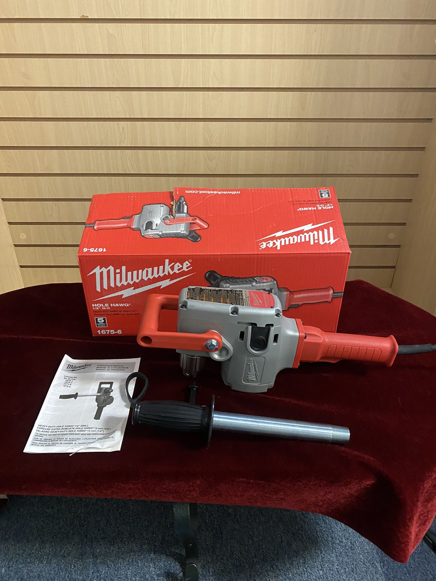Milwaukee 1/2” Heavy Duty Hole Hawg Corded 7.5Amp Drill