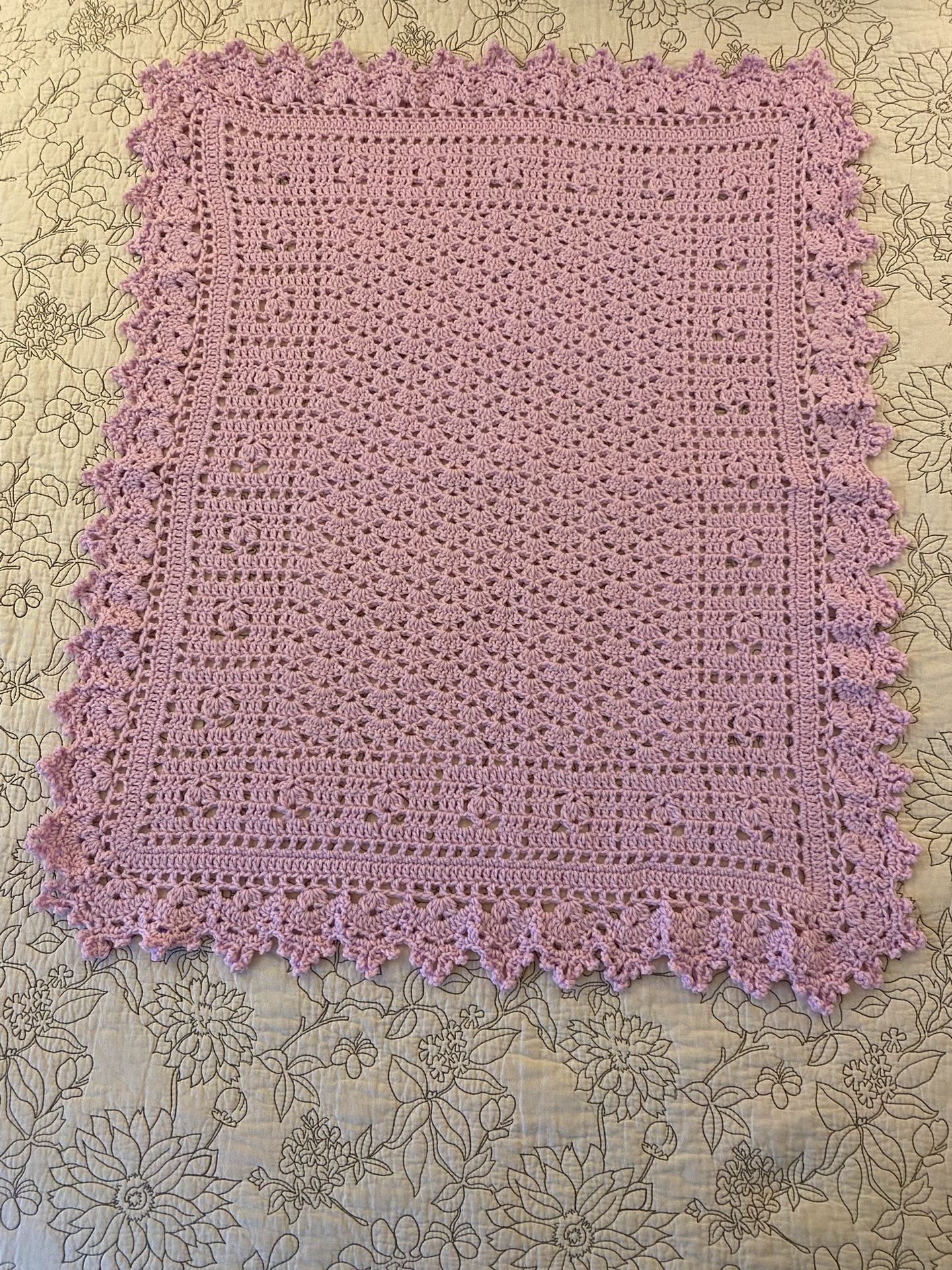 Newly Hand-Crocheted Baby Afghan