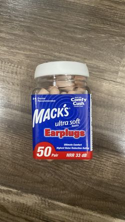 Mack's Ultra Soft Foam Earplugs, 50 Pair - 33dB 50 pair (Pack of 1), Beige