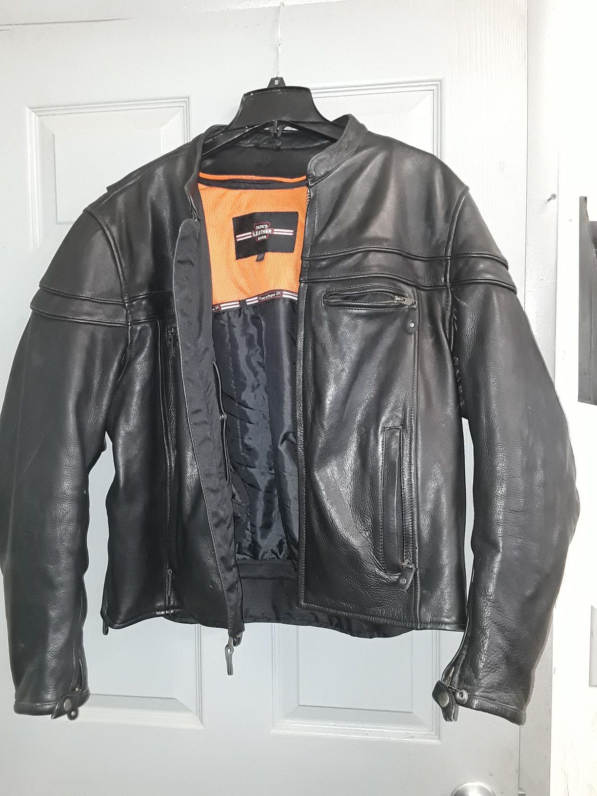 Papa's leather barn jacket