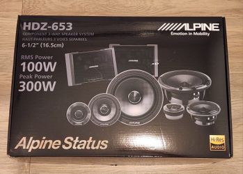 ALPINE HDZ-653 never installed!! 3 Way Component Speakers 