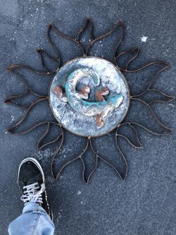 Hang on wall decor just spray paint and hang new in minutes