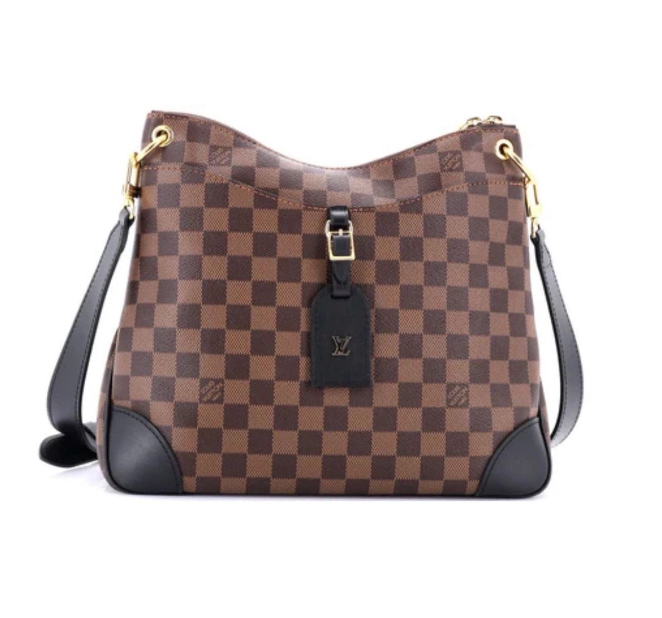Louis Vuitton Odeon Damier Shoulder Bag MM Brown Canvas