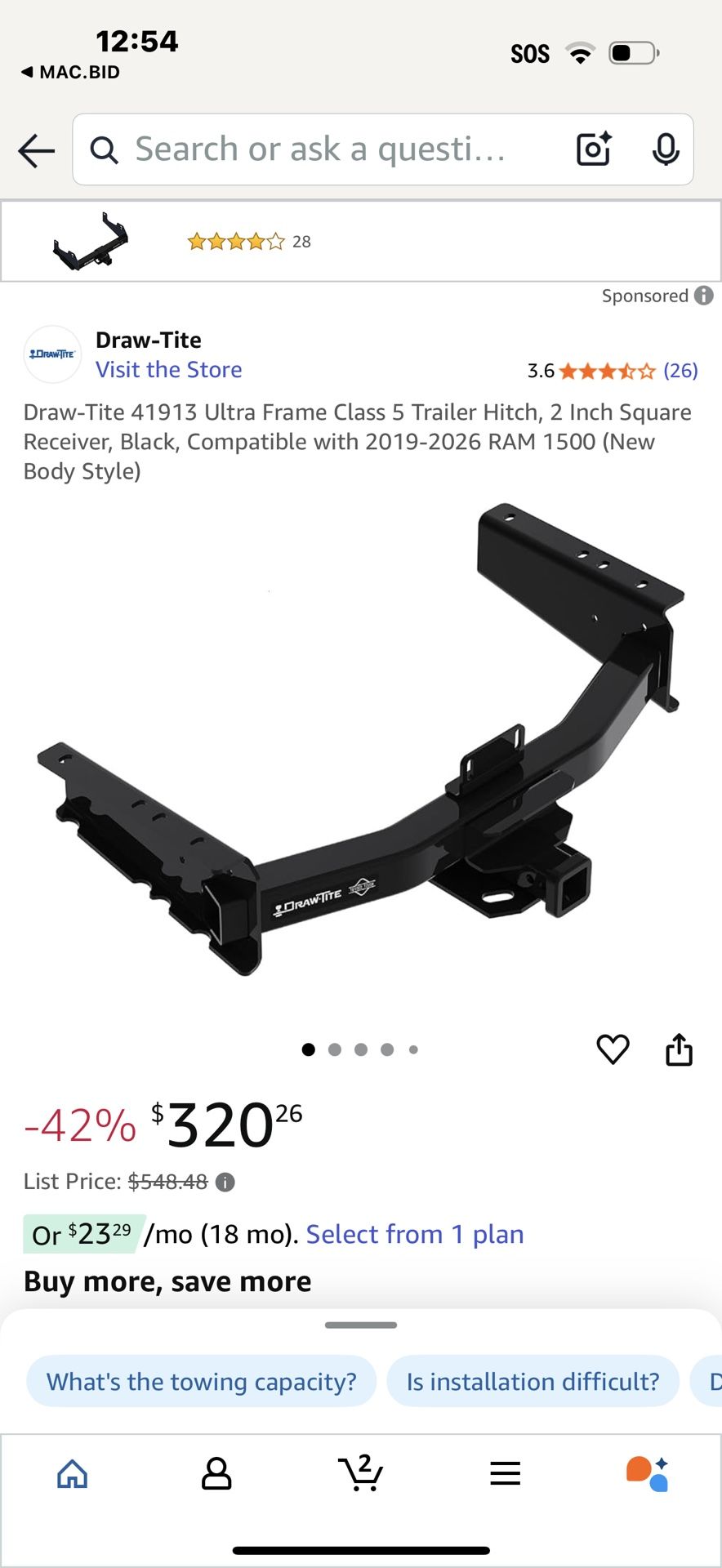 Tow Hitch For Large Truck Heavy Duty
