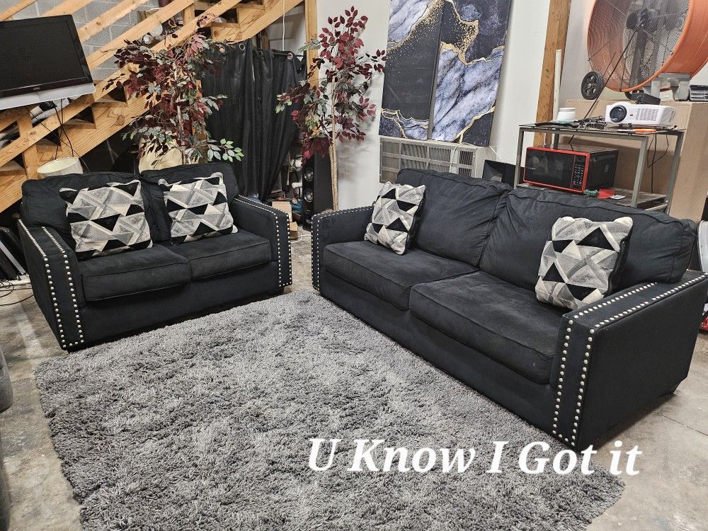 Studded Couch Set