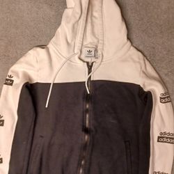 Women's Adidas SIZE SMALL Full Zip Hoodie Vintage Sports Running Thick