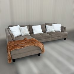 Tan/Brown sectional couch FREE DELIVERY!!